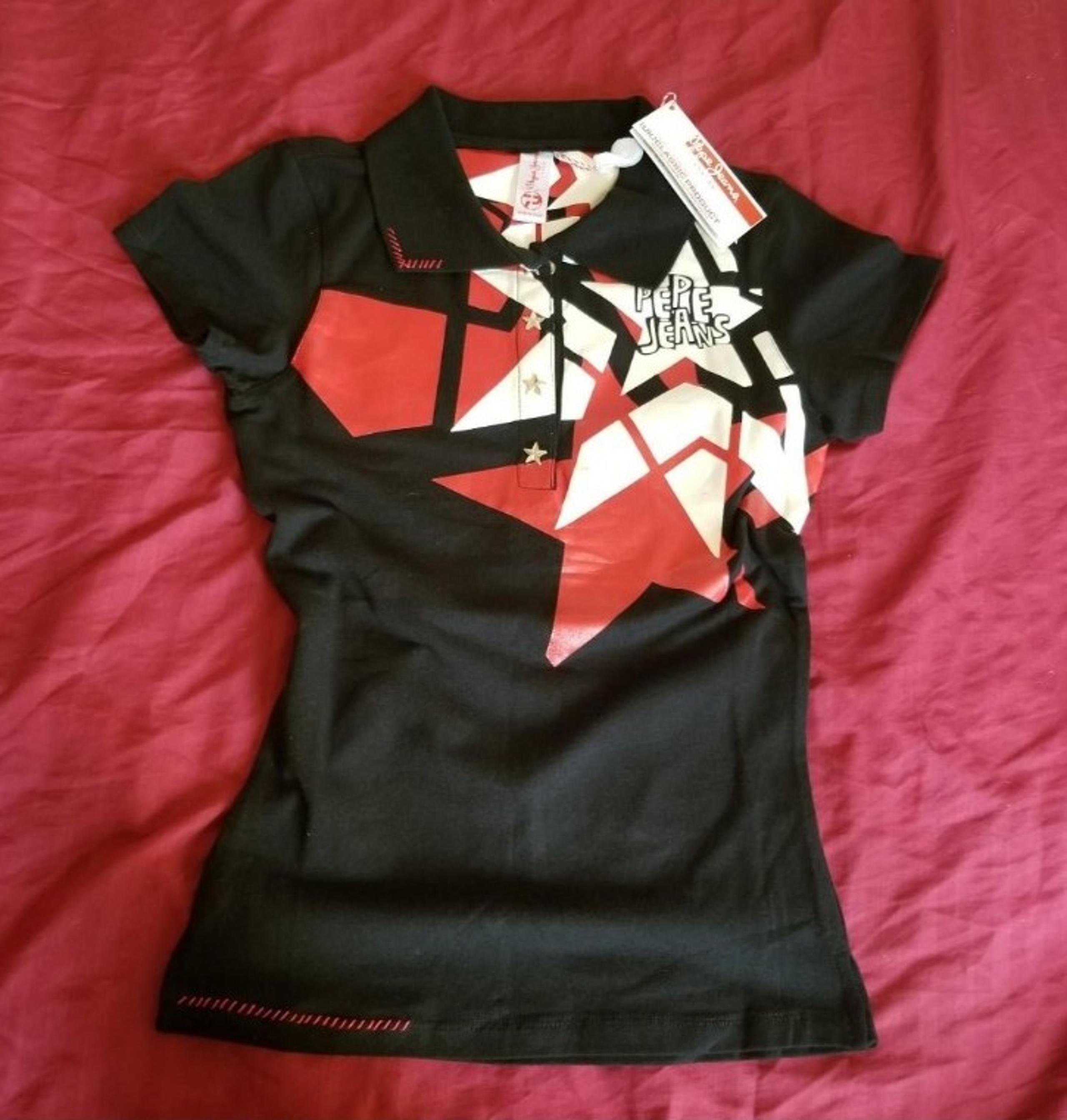 Black Pepe Jeans polo shirt with unique desighns vibe