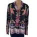 Cleobella Onyx Tropical Button Down Long Sleeve Pajama Top