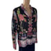 Cleobella Onyx Tropical Button Down Long Sleeve Pajama Top