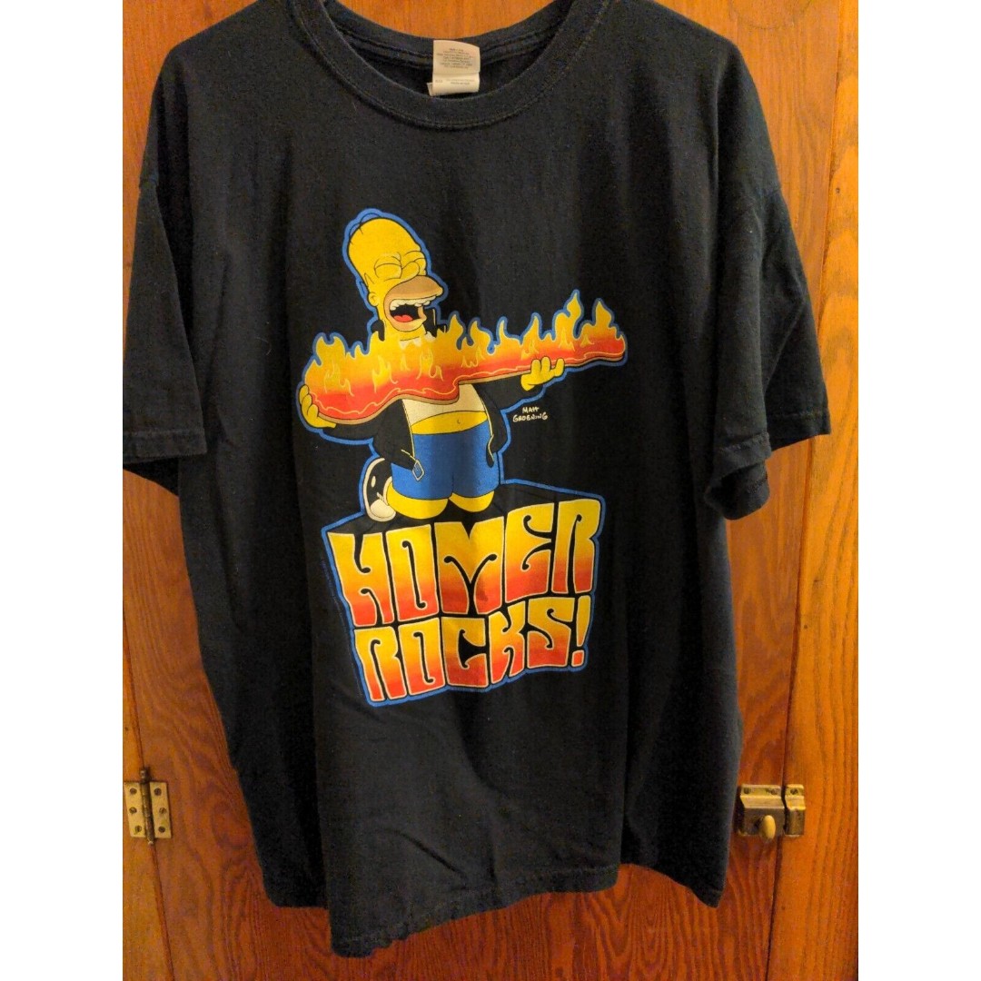 Vintage Simpsons “Homer Rocks” T-shirt Size Adult Extra Large XL 2009