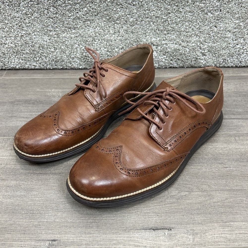 Cole Haan Grand.OS Wingtip Comfort Casual Shoes Brown Mens Size 10.5 M