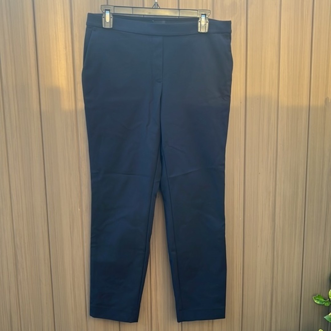 Theory Women's Approach Thaniel Pull On Crop Pants Size 6 Black