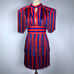 Red Blue Fringe Striped Mini Dress Party Tassels Medium Small 0 2 Chappell Roan