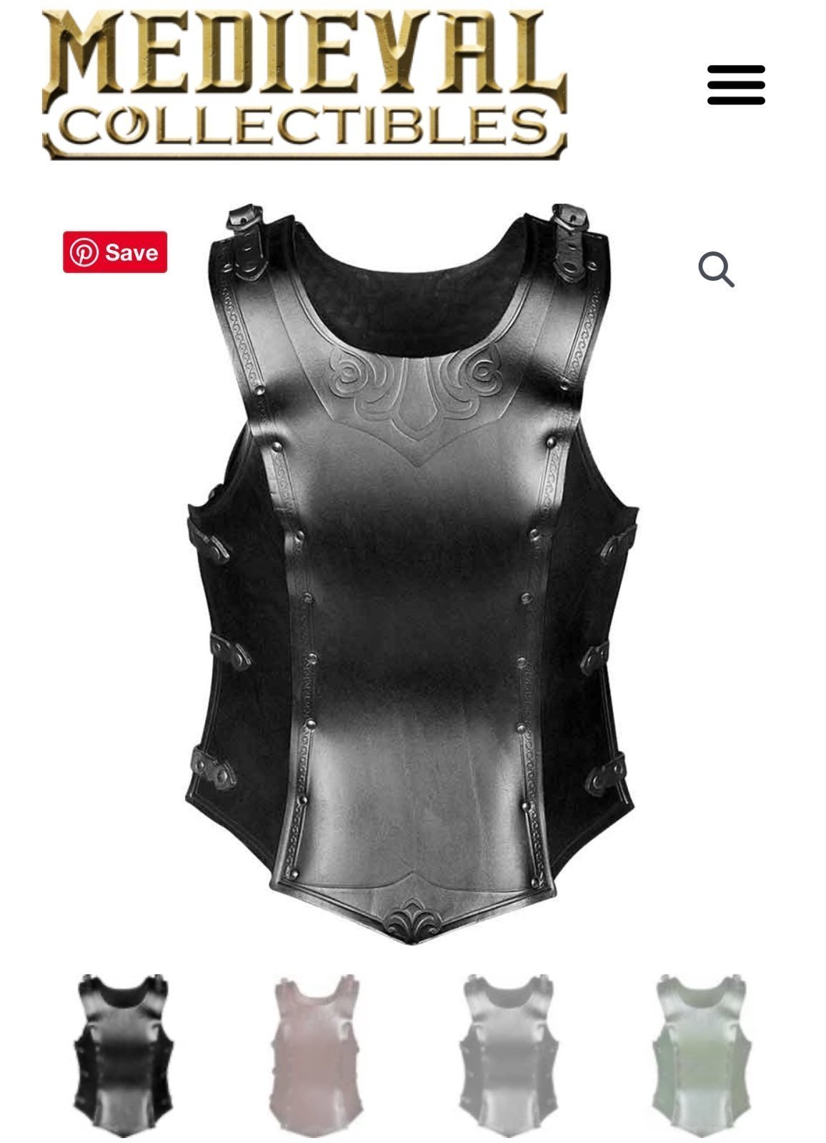 Artemis Embossed Leather Chest Armor