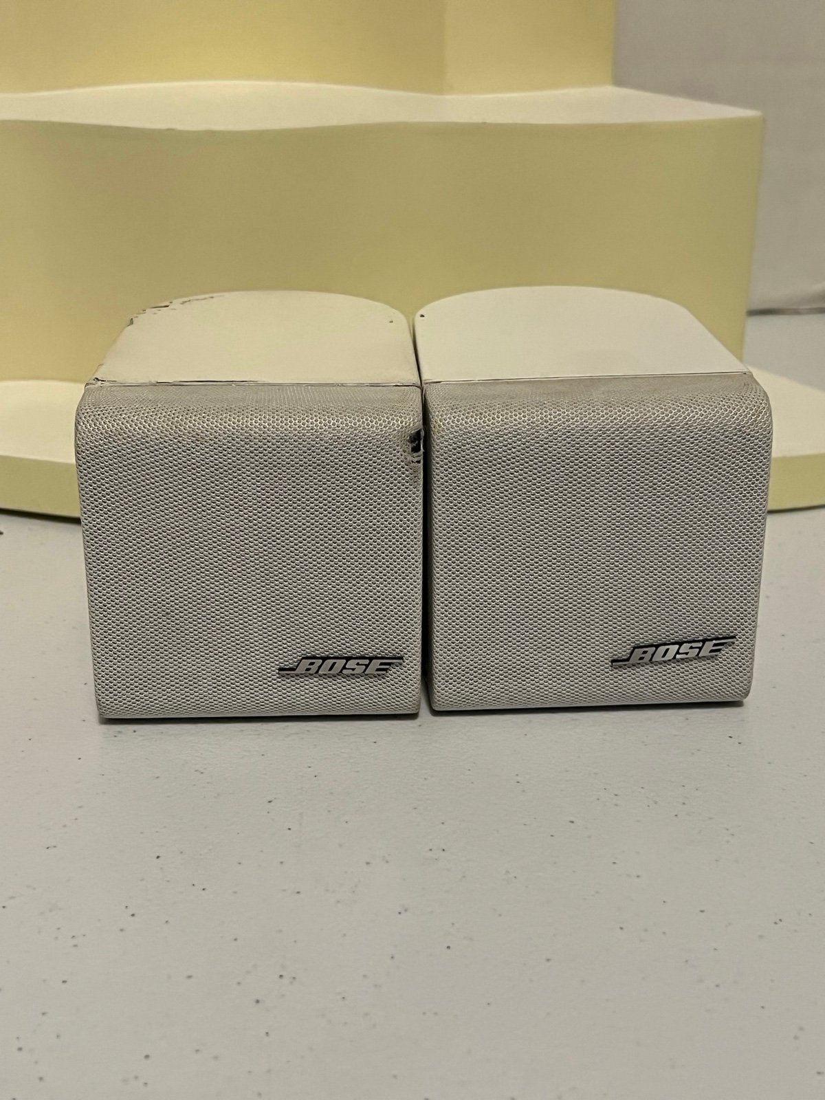 2 Bose White Cube Speakers