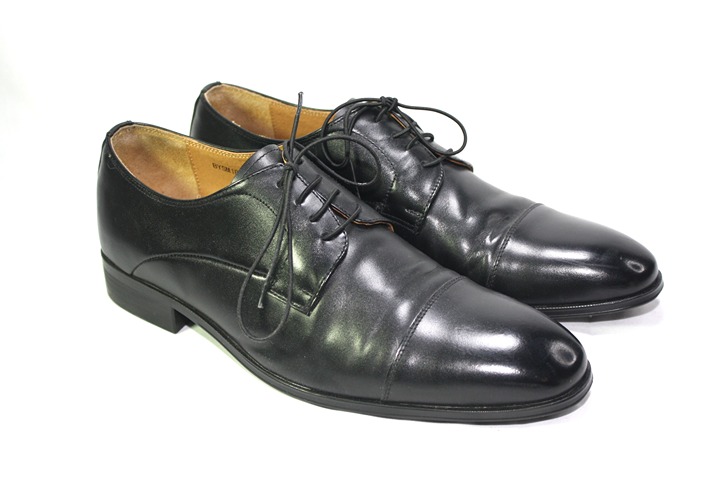 Black Dress Shoes, Matt Finish, Men's US Size 10