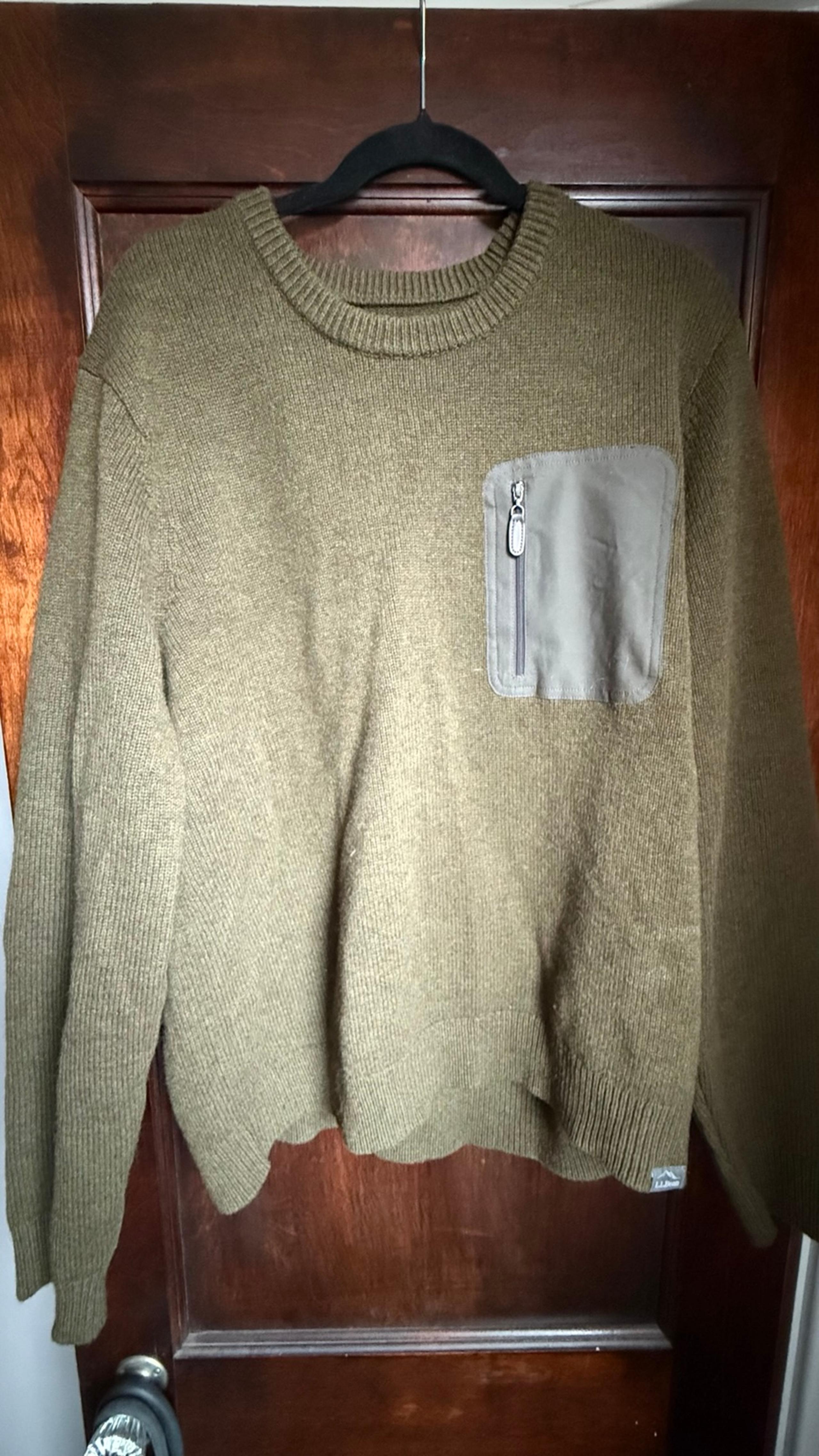 Hunter Green Heavy Weight Merino Huntsman Sweater Men’s XL LL Bean