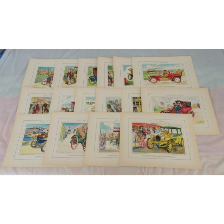 Guy Sabran Encyclopedie Automobile La Belle Epoque et les Pionniers Lithographs