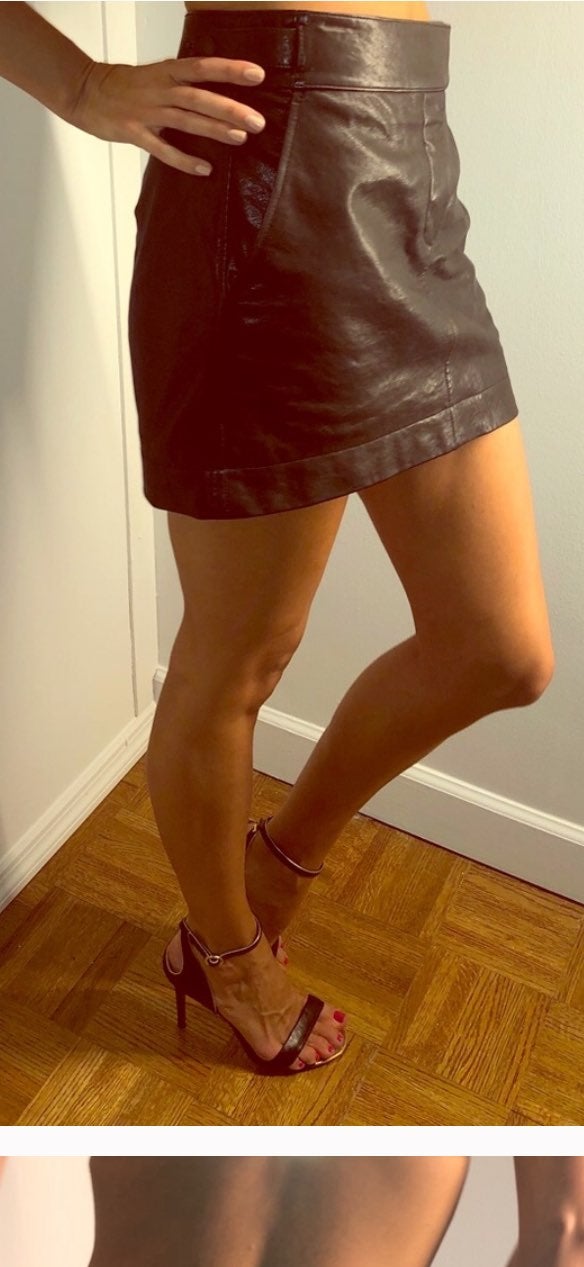 Rag & Bone Leather Skirt