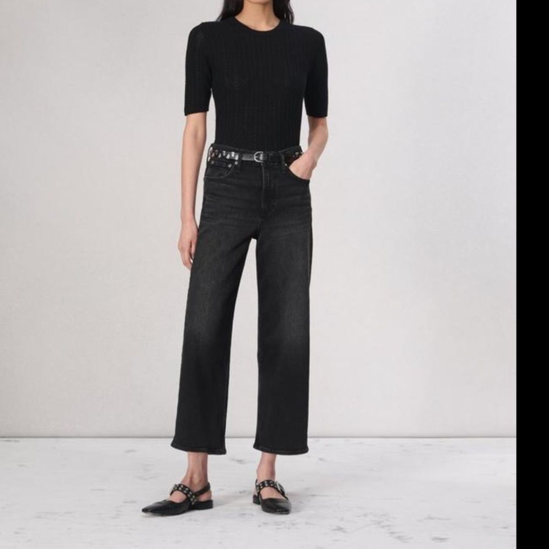 Rag And Bone Andi High Rise Ankle Wide Leg Jean Size 29 Women Denim In Cornelia