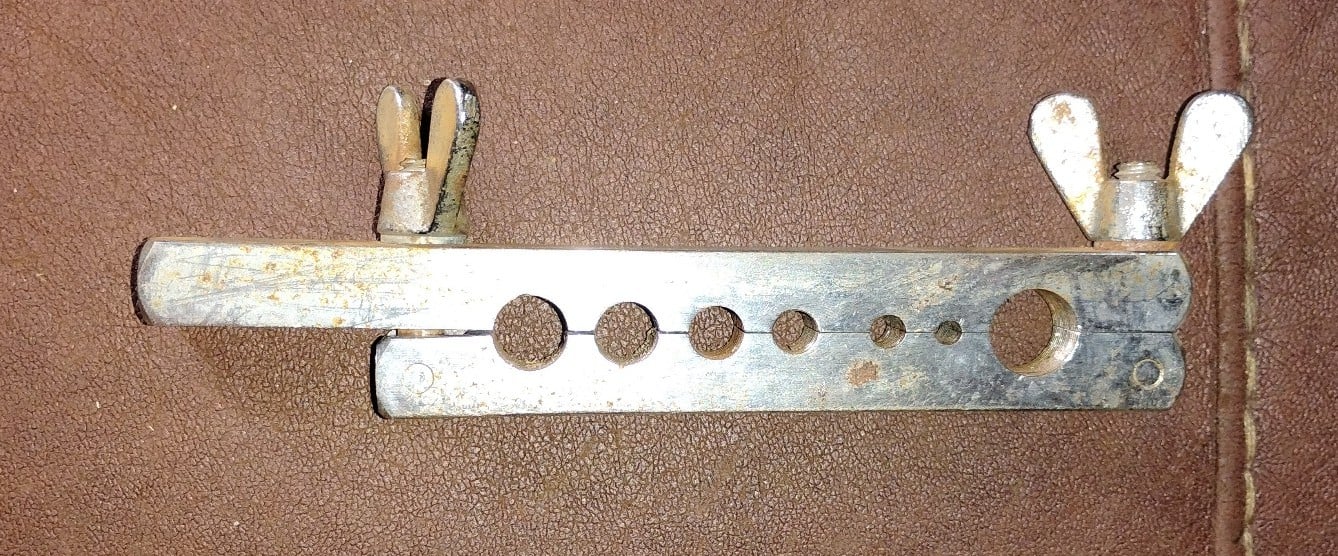 Vintage Brake Line Tube Flaring Vice Clamp 3/16 1/4 5/16 3/8