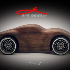 Super GT Executive Desk Toy Car “Sophia” Black Walnut Wood