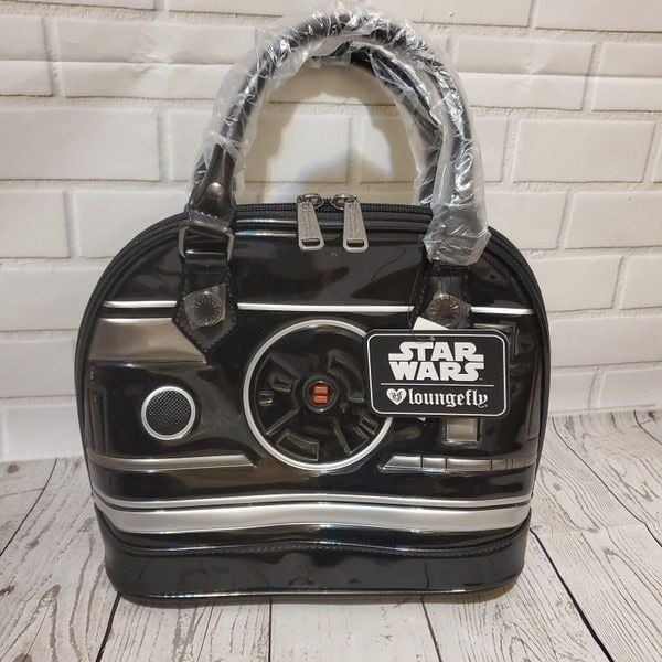 Loungefly Star Wars OG HEART LOGO Darth Vader Dome Satchel Top Handle Purse Bag