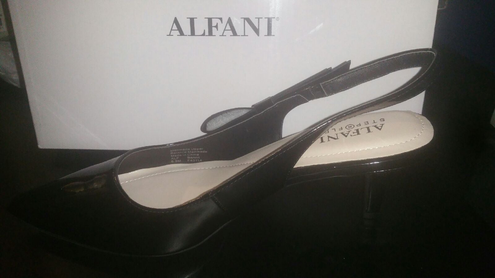 Alfani Slingback Black Heels 6.5M
