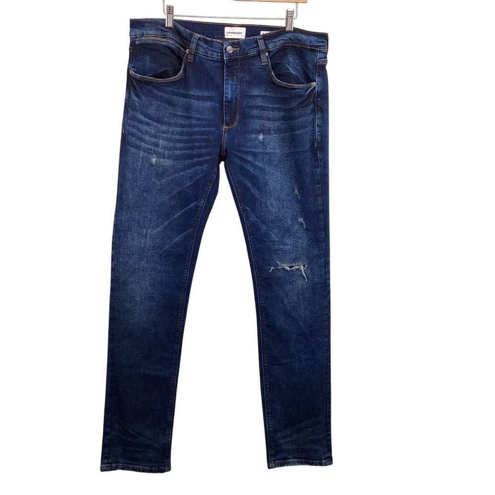 Lindbergh Mens London Slim Fit Jeans Size 36x34 NWT 36 x 34 Distressed Denim