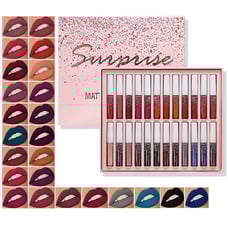 Petansy 24 Colors Liquid Matte Lipstick Set Waterproof Long Lasting Lip Gloss