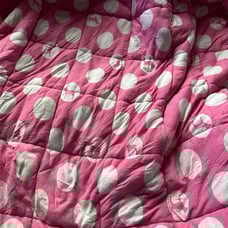Super Rare VS Pink polka dot doggie comforter!