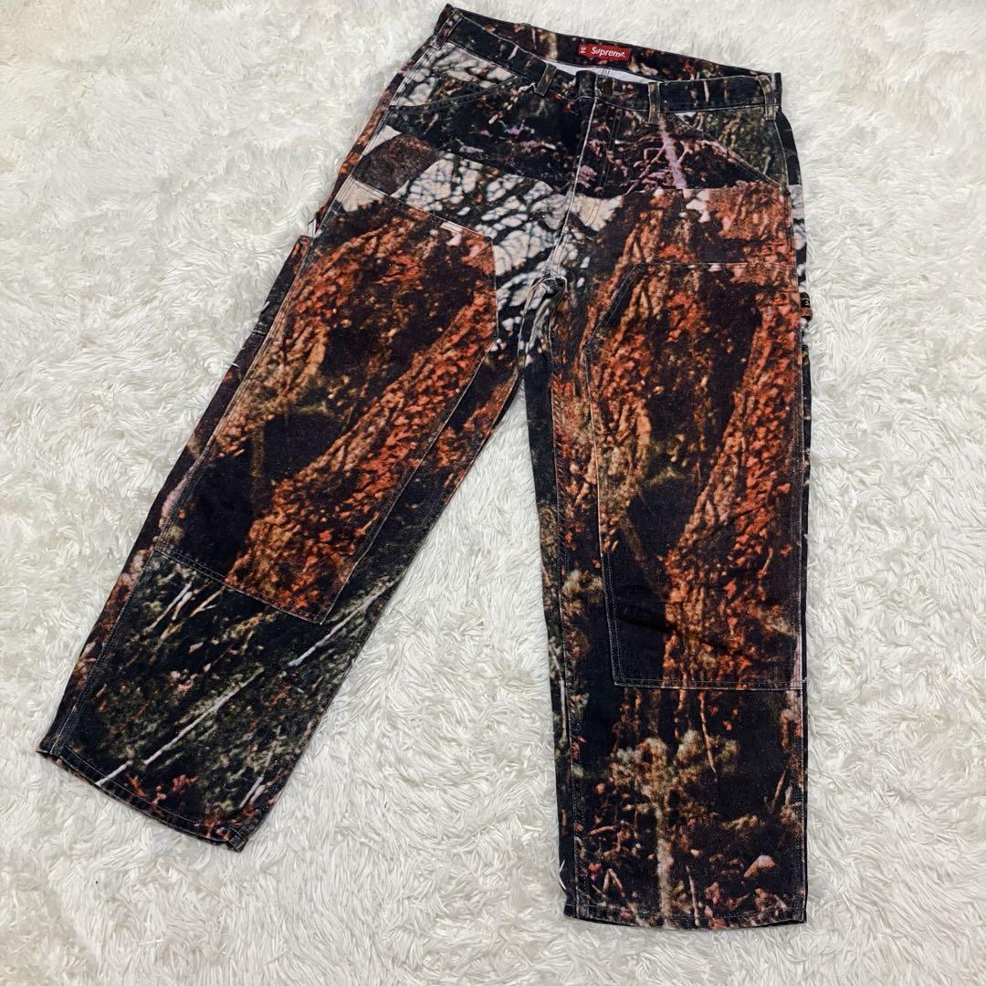 Supreme Double Knee Painter Pant in wood color, size 34.