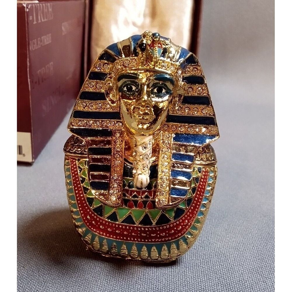 宅配 & RHINESTONE GOLD-TONE GIFTWARE PACIFIC ENAMEL TUT KING サプライ・アクセサリ・グッズ
