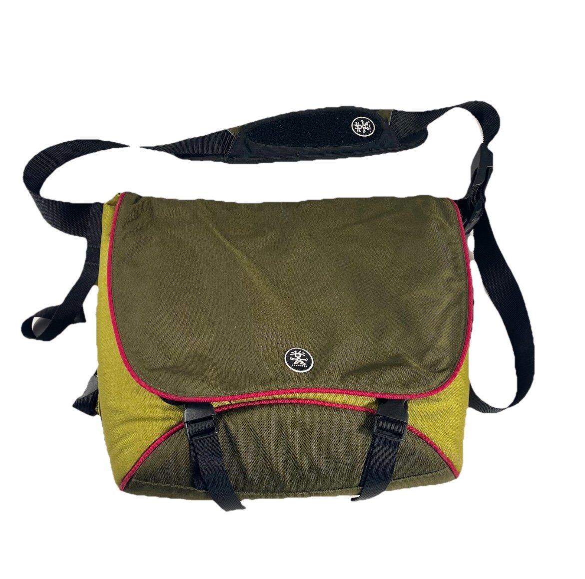 Crumpler Wak-O-Phone Green Red Messenger Bag Padded Laptop Crossbody Vintage Y2K