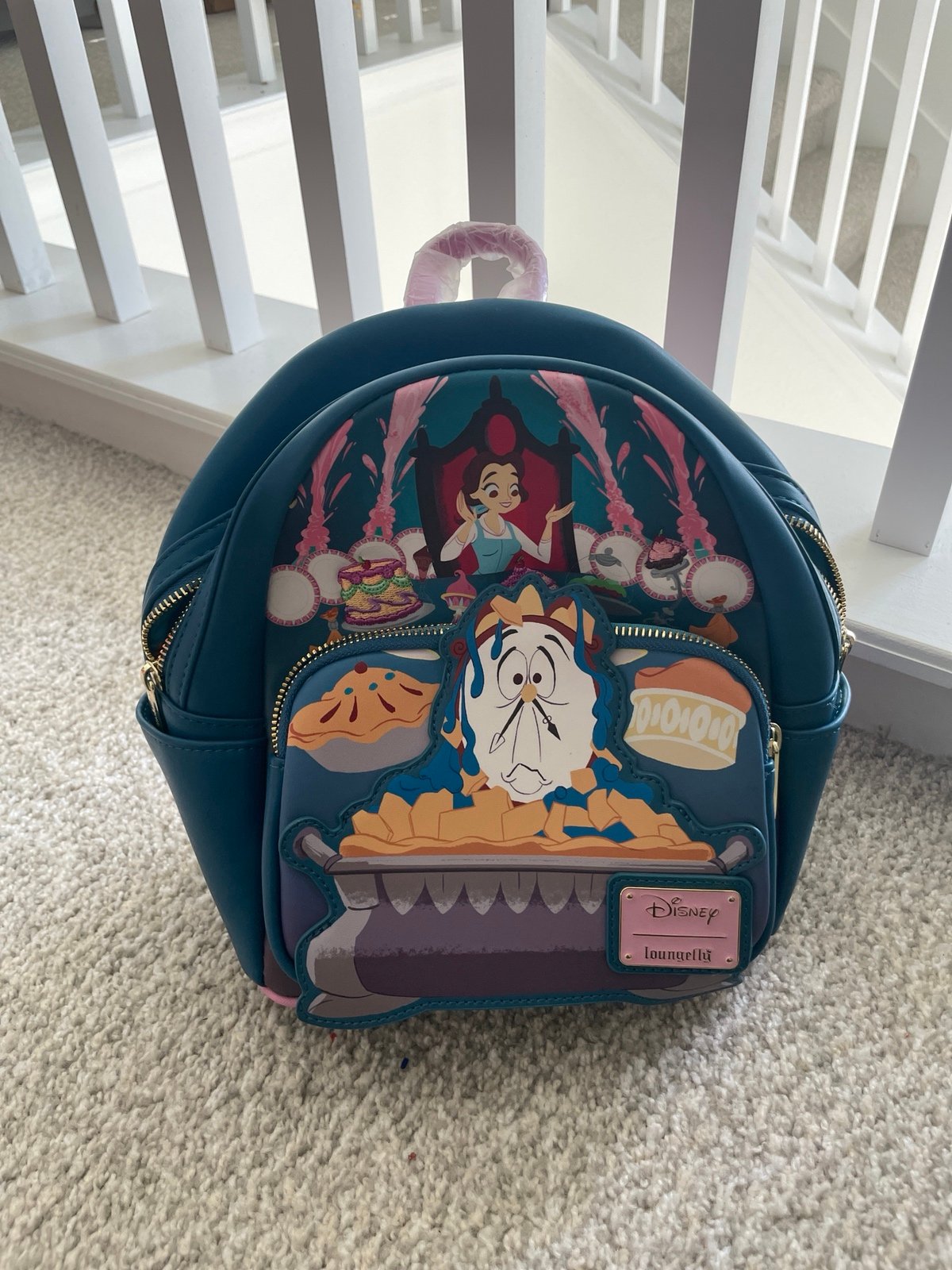 Loungefly beauty and the beast belle backpack