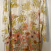 Fire Nights Cream Floral Long Kimono Top Cover Up Size M/L Gauzy Slightly Sheer