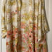 Fire Nights Cream Floral Long Kimono Top Cover Up Size M/L Gauzy Slightly Sheer
