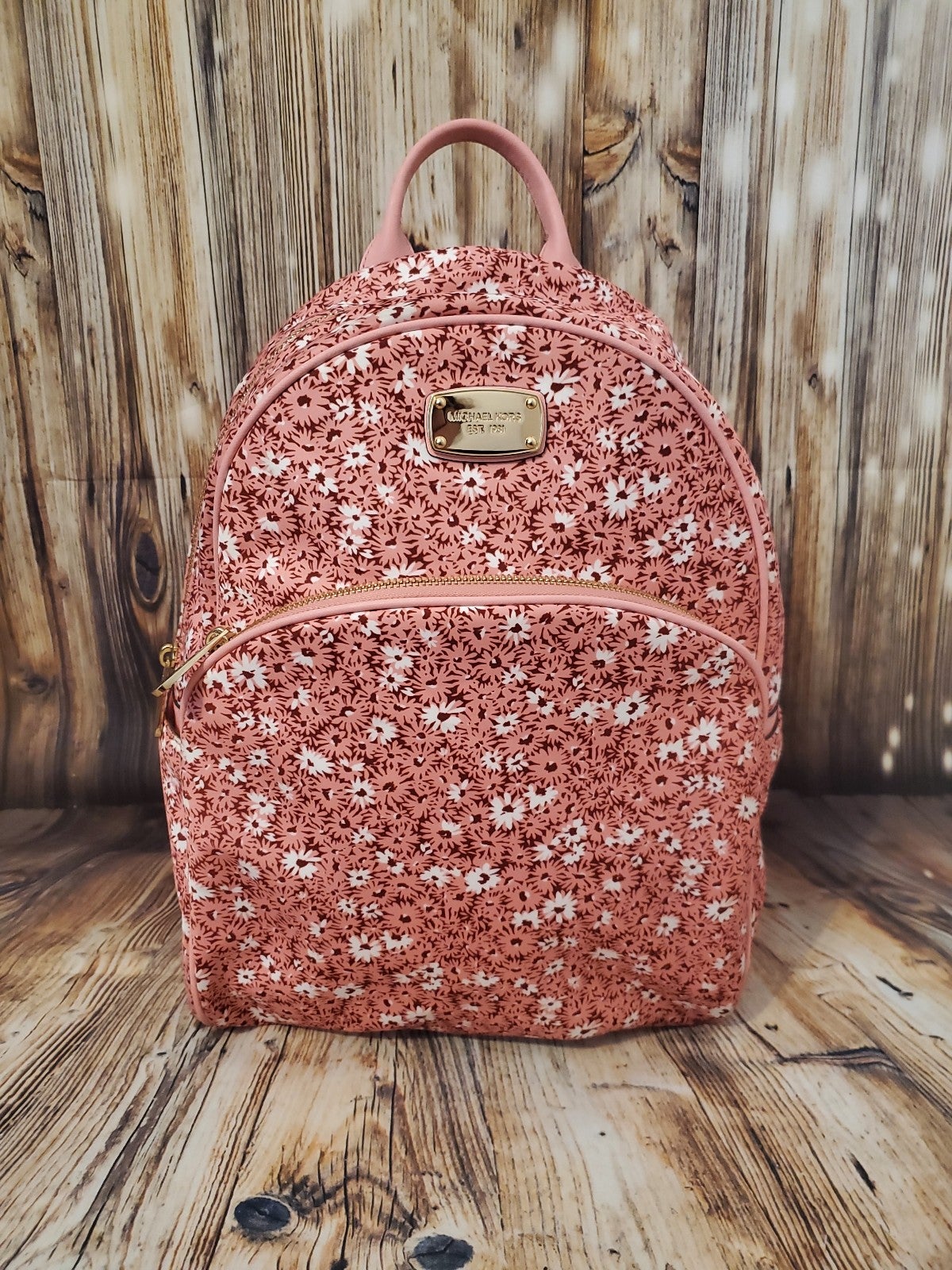 Michael Kors Large Abbey Floral Backpack 