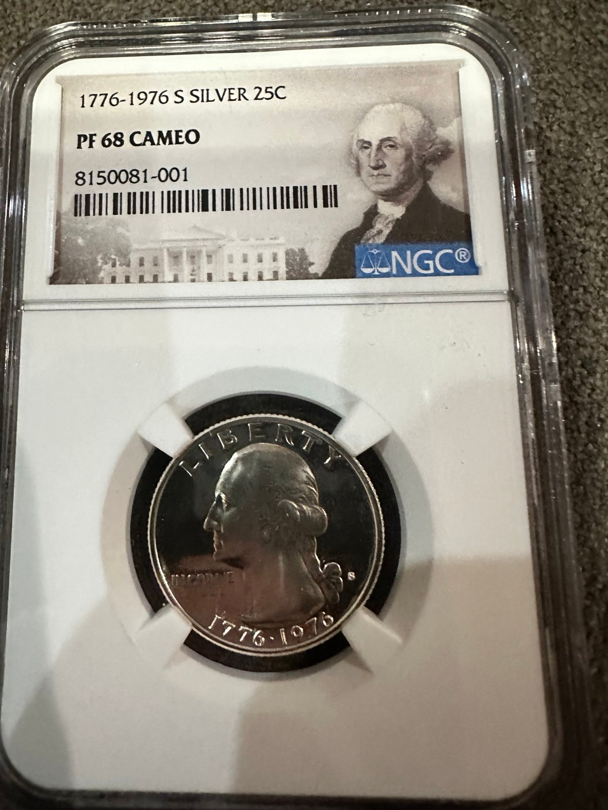 1776 - 1976 S NGC PF68 SILVER PROOF CAMEO WASHINGTON QUARTER 25c PORTRAIT