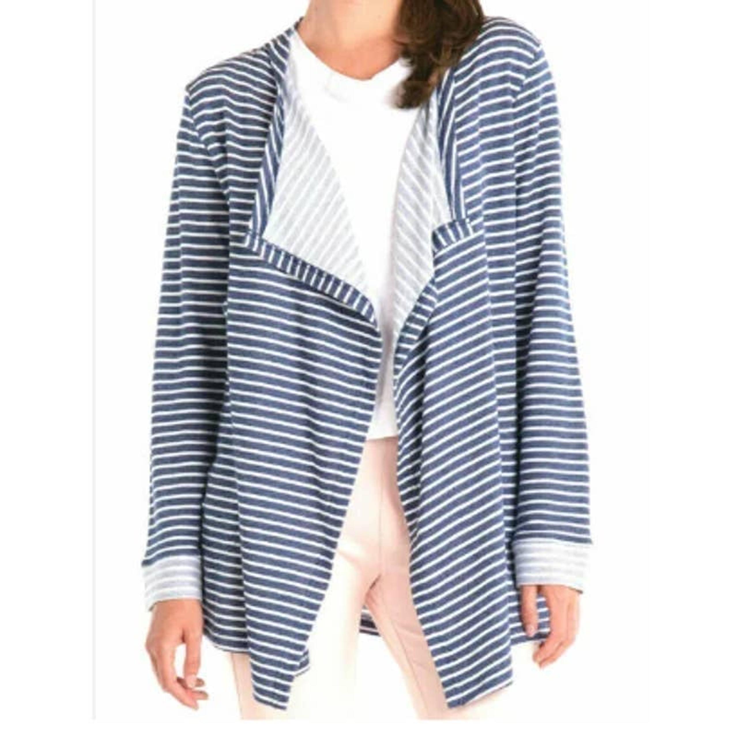 NEW NWT Fresh Produce Open Front Cardigan Sweater Medium Weekender Stripe