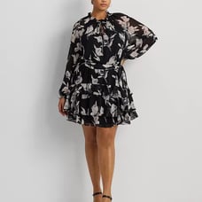 Lauren Ralph Lauren Plus Size Floral Fit & Flare Dress SZ 22W