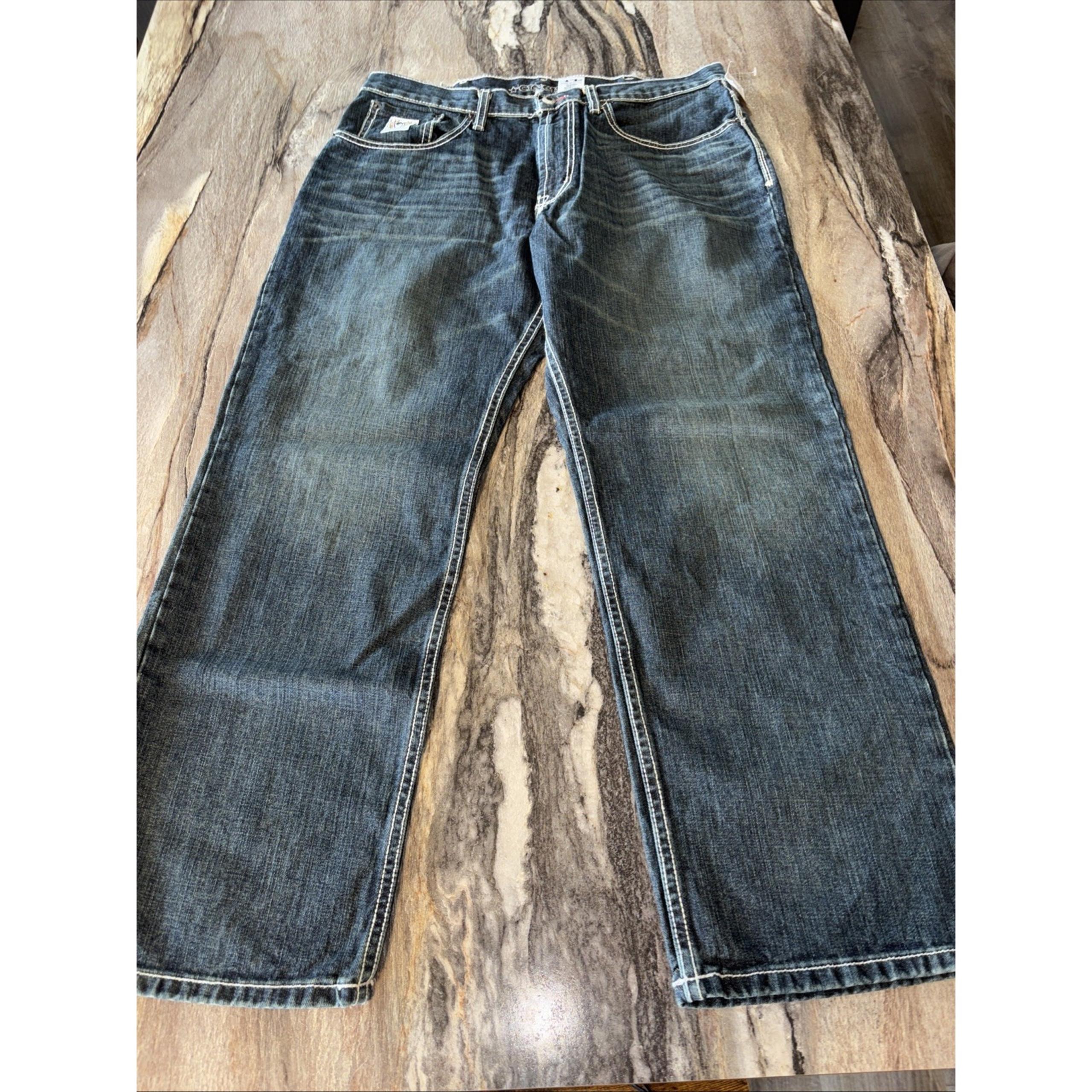 Cinch Western Denim Jeans Mens White Label Dark Wash MB92834019 Size 36x30