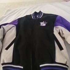 Vintage 2000s Sacramento Kings Alternate Logo Suede Leather Jacket NBA G-III