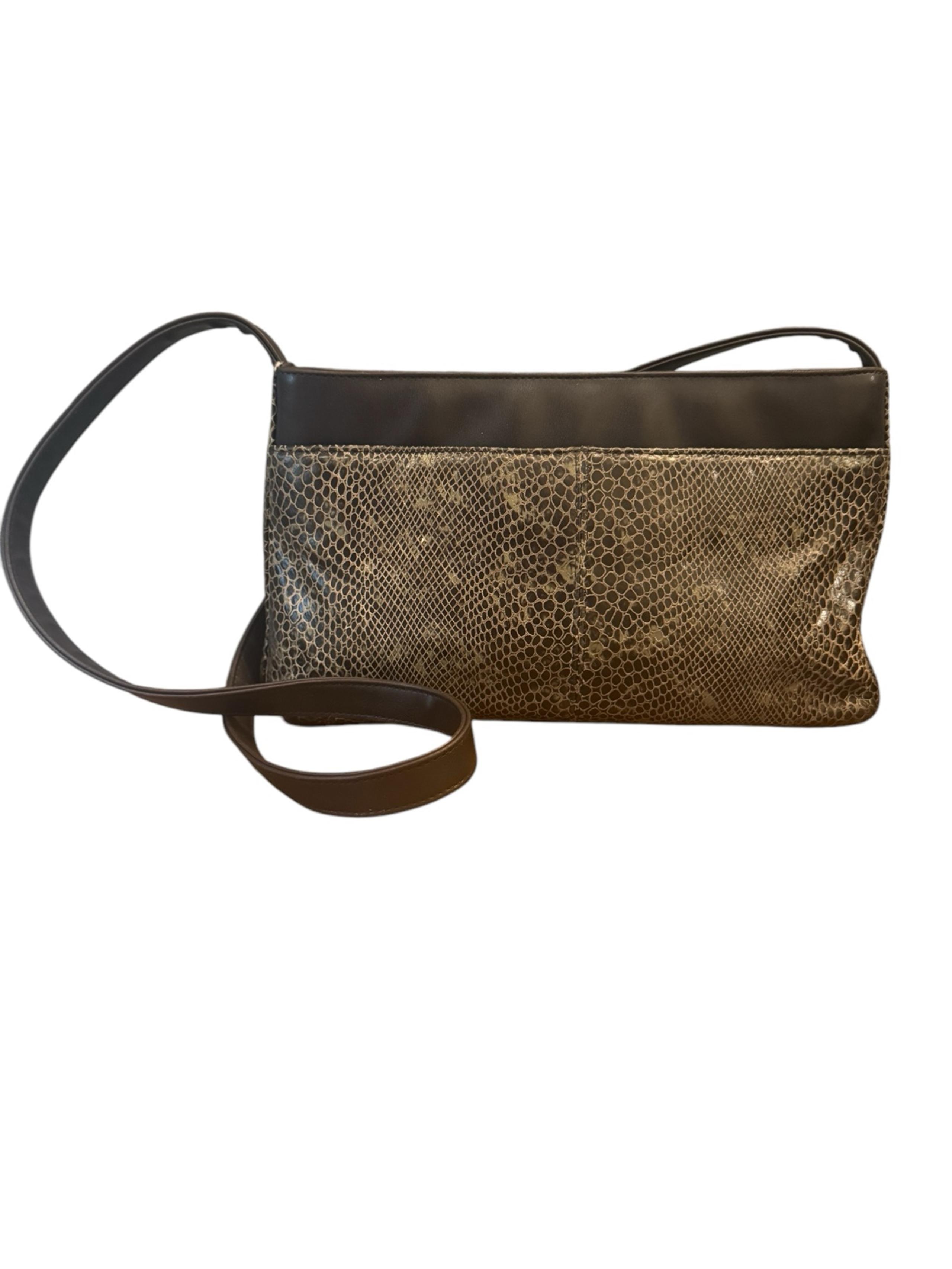 Stone Mountain Faux Leather snake print crossbody bag