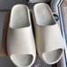yeezy slide onyx White fashion slippers. US 11