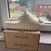 yeezy slide onyx White fashion slippers. US 11