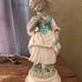 Pair Chalkware Lamps Original Shades