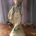 Pair Chalkware Lamps Original Shades