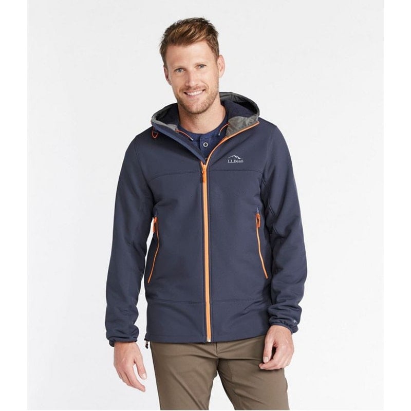 L.L. Bean Men's STORMFLEECE Pro Hoodie Carbon Navy Size S