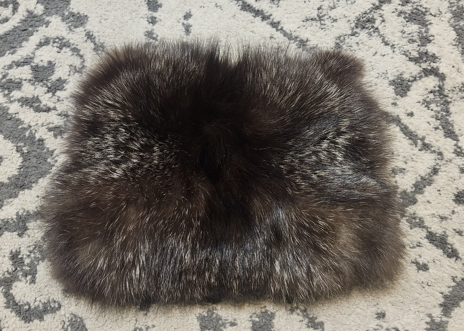 Vintage 1940s Genuine Mink Fur Muff Muffler Hand Warmer Kover Zip Purse 13 x11