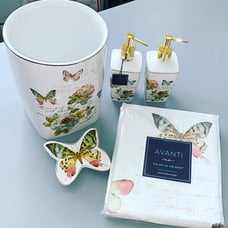NWT Butterfly Garden Bathroom Set