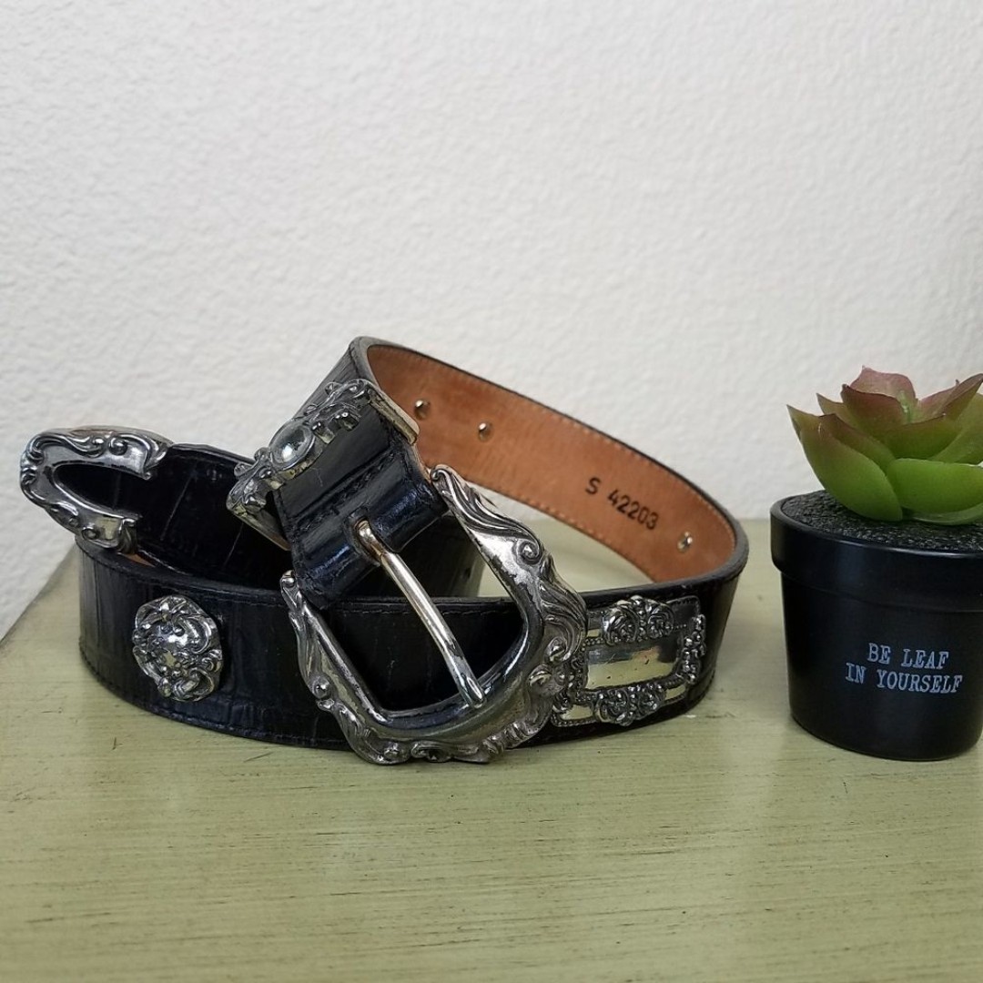 Brighton 1993 Vintage Croc Embossed Belt