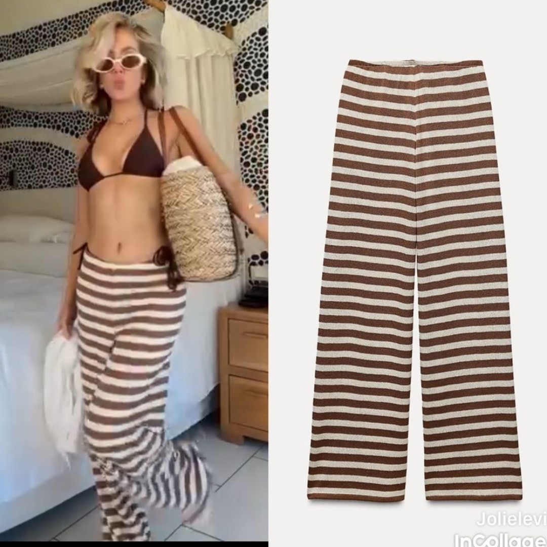 ZARA OPENWORK KNIT PANTS