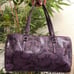 2000s Whimsygoth Purple black snakeskin faux leather bag with silver hardware