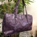 2000s Whimsygoth Purple black snakeskin faux leather bag with silver hardware
