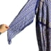 BCBG Bardot Printed Long Sleeve Dress S Blue Floral Lined Keyhole Pullover