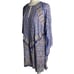 BCBG Bardot Printed Long Sleeve Dress S Blue Floral Lined Keyhole Pullover