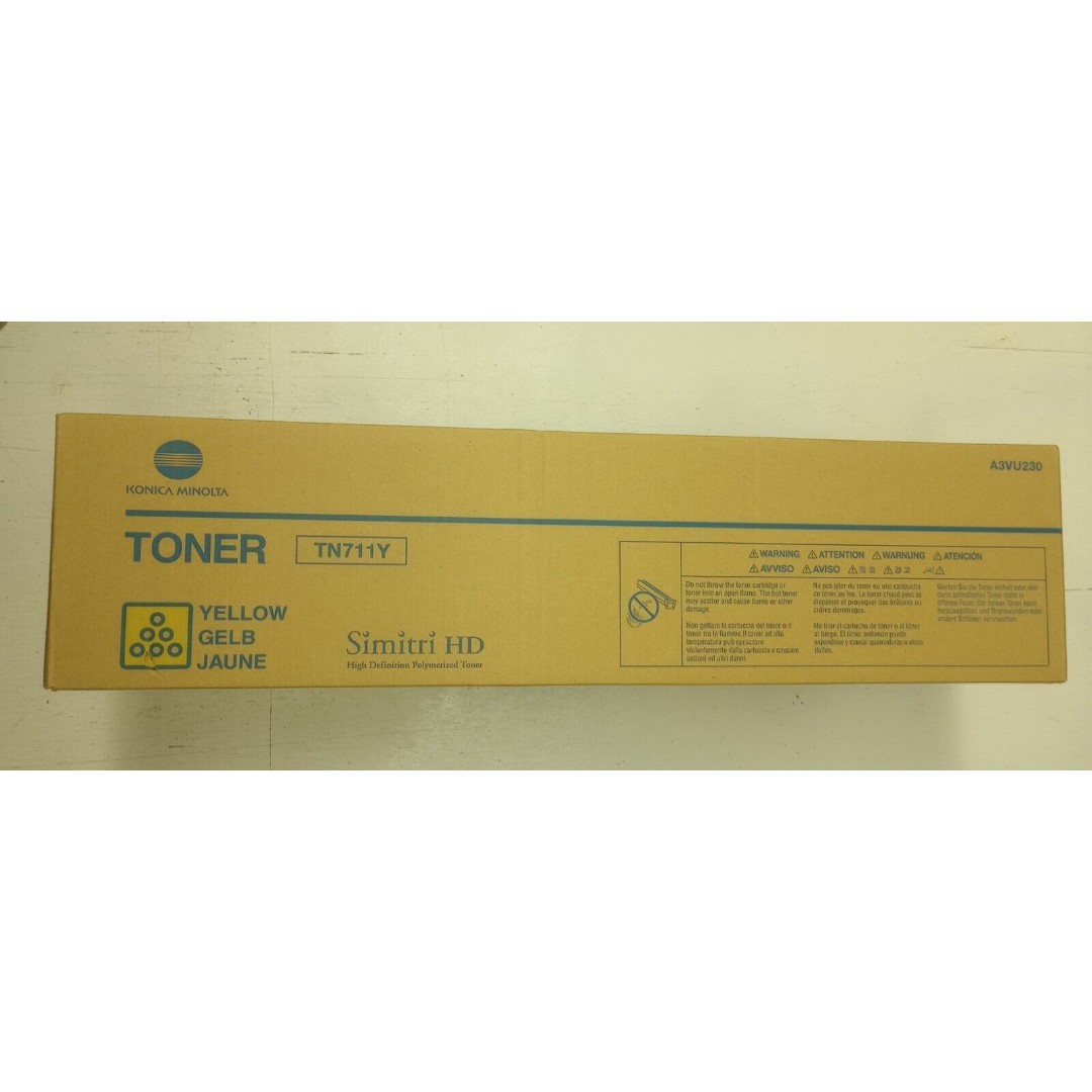 Konica Minolta TN711Y A3VU230 Yellow OEM Toner New