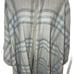 Grey Plaid Suede Trim Wool Blend Poncho Lauren Ralph Lauren S/M