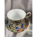Cup and Saucer England Bone China Jackson and Gosling Blue Paisley Floral VTG
